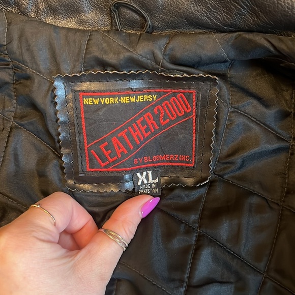 Genuine leather biker jacket XL - Picture 3 of 4